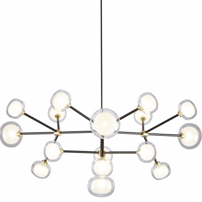 Tooy - Ball - Nabila SP 16L - Design chandelier with sixteen light - Crystal/Brass - LS-TO-552.16.C2-C41