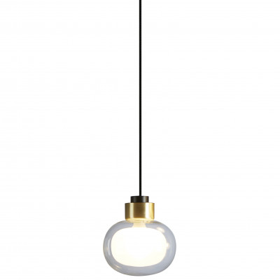 Tooy - Ball - Nabila SP 1L L - Glass design suspension - Crystal/Brass - LS-TO-552.22.C2-C41