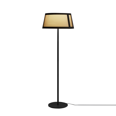 Tooy - Lantern - Lilly PT - Floor light with extile lampshade - Trama/Black - LS-TO-558.65.C74