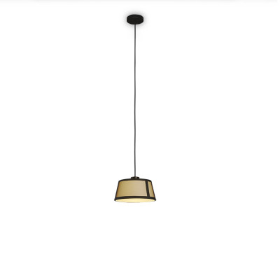 Tooy - Lantern - Lilly SP 32 - Chandelier with textile lampshade - Texture black - LS-TO-558.23.C74
