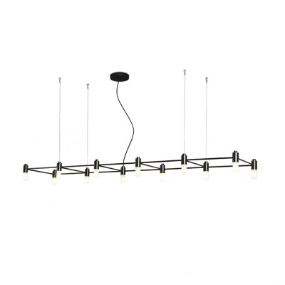 Tooy - Osman & Quadrante - Quadrante SP 12L - Metal chandelier with twelve light - Matt black - LS-TO-505.12.C2