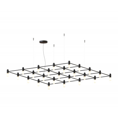 Tooy - Osman & Quadrante - Quadrante SP 25L - Design chandelier for modern living room - Matt black - LS-TO-505.25.C2