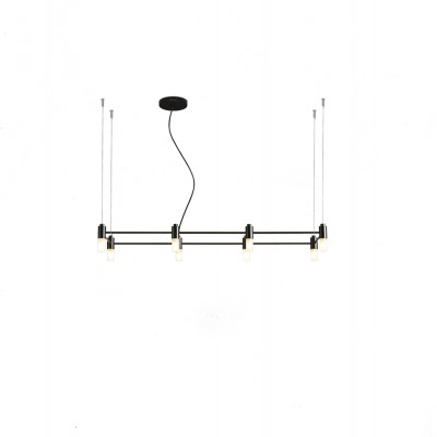 Tooy - Osman & Quadrante - Quadrante SP 8L - metal chandelier 8 light - Matt black - LS-TO-505.08.C2