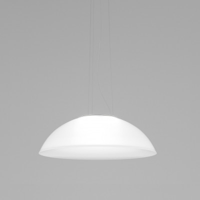 Vistosi - Dome - Infinita SP 70 E27 - White glass suspension lamp - Satin white - LS-VI-INFINSP70-000BC-BCSTE271CE