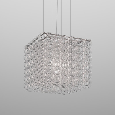 Vistosi - Giogali - Giogali SP CUB - Design chandelier - Transparent - LS-VI-GIOGASPCUB000CR-CRTRE271CE