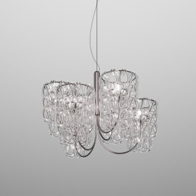 Vistosi - Giogali - Minigiogali SP CHA - Design chandelier - Transparent - LS-VI-MGIOGSPCHA000CR-CRTRG9-1CE