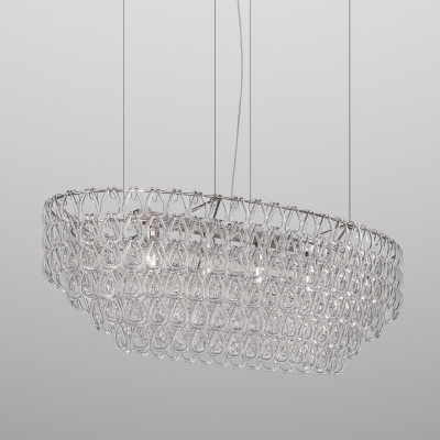 Vistosi - Giogali - Minigiogali SP OV1 - Design chandelier - Transparent - LS-VI-MGIOGSPOV1000CR-CRTRE271CE