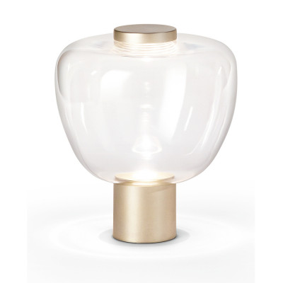 Vistosi Sso Tl 3 Led N, Crystal Brass Sphere Table Lamp