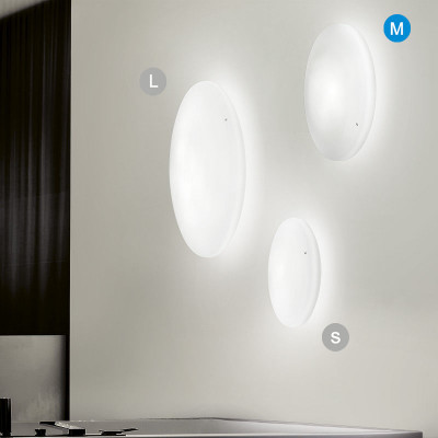 Vistosi - Round ceiling - Moris AP 40 - Minimal wall light - Satin white - LS-VI-PLMORIS40BC