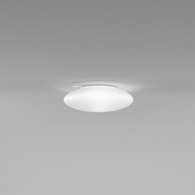 Vistosi - Round ceiling - Saba AP PL 30 - Wall lamp/ceiling light in white glass - Satin white - LS-VI-SABAPP30-000BC-BCSTE272CE