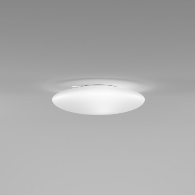 Vistosi - Round ceiling - Saba AP PL 40 - Blown glass wall/ceiling lamp - Satin white - LS-VI-SABAPP40-000BC-BCSTE272CE