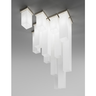Vistosi - Tubes - Tubes PL 15 - Ceiling lamp with a geometric design - Glossy white - LS-VI-PLTUBES15BCNI