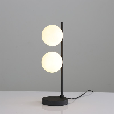 ACB - Lampes sphériques - Doris TL - Lampe de table en verre et métal - Noir / verre opale - LS-AC-S3820180N