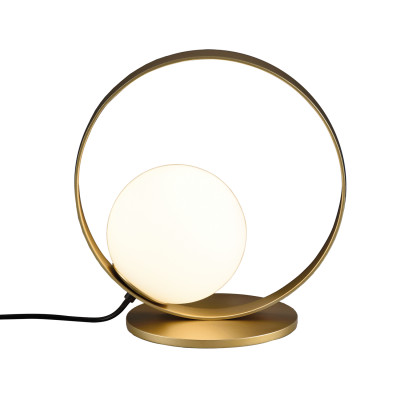ACB - Lampes sphériques - Halo TL LED - Lampe de table en verre et métal - Or / opalin - LS-AC-S3815170O - Blanc chaud - 3000 K - 120°