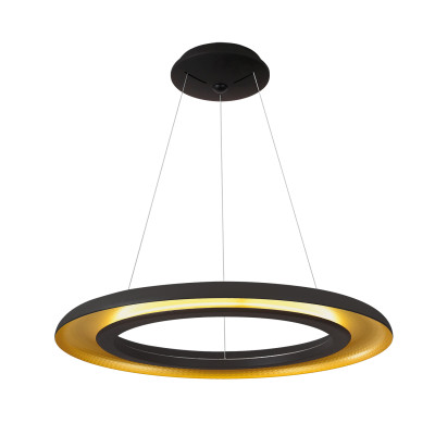 ACB - Lampes modernes - Shiitake SP LED - Suspension en forme d'anneau - Noir / or - LS-AC-C3740190NO - Blanc chaud - 3000 K - 120°