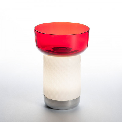 Artemide - Mushroom - Bontà ciotola TL - Lampe de table multifonction - Blanc/Rouge - LS-AR-0150240A - Très chaud - 2700 K - Diffuse