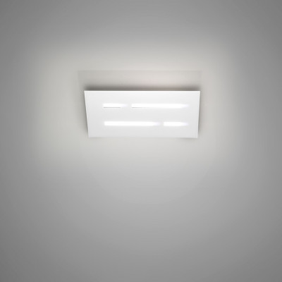 Elesi Luce - Geometrie - Aura PL Rect S LED - Plafonnier LED moderne - Blanc - LS-EL-02902XXDHXPBB - Très chaud - 2700 K - Diffuse