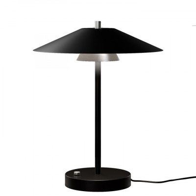 Elesi Luce - Iconic&Narciso - Narciso TL M LED - Lampe de bureau avec interrupteur touch - Aluminium/Noir - Diffuse