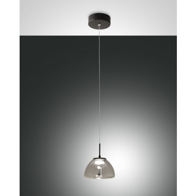 Fabas Luce - Decorative - Lucille SP LED - Suspension avec diffuseur en verre - Fumé - LS-FL-3764-41-126 - Dynamic White - Diffuse