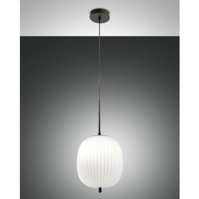 Fabas Luce - Domizia - Domizia SP S - Lampe à suspension classique - Blanc/Noir - LS-FL-3689-40-101