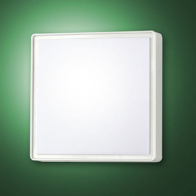 Fabas Luce - Geometric - Oban LED PL S - Plafonnier carré petit - Blanc - LS-FL-3205-61-102 - Blanc chaud - 3000 K - Diffuse