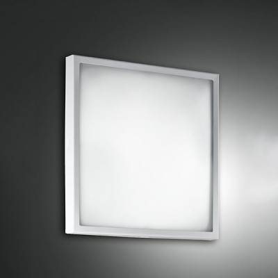 Fabas Luce - Geometric - Osaka PL S LED - Plafonnier carré petit - Blanc - LS-FL-3565-61-102 - Blanc chaud - 3000 K - Diffuse