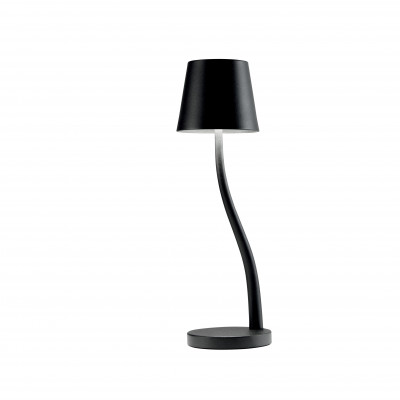 Fabas Luce - La Mia Luce - Judy TL - Lampe de table rechargeable - Noir - LS-FL-3679-30-101 - Blanc chaud - 3000 K - Diffuse