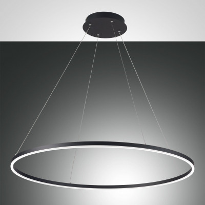 Fabas Luce - MultiLight - Giotto SP LED L - Suspension circulaire LED - Noir - LS-FL-3508-42-101 - Blanc naturel - 4000 K - Diffuse