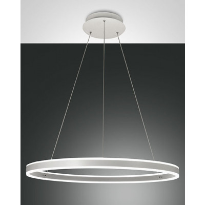 Fabas Luce - MultiLight - Palau SP M LED - Suspension en forme d'anneau dimmable - Blanc - LS-FL-3743-46-102 - Blanc chaud - 3000 K - Diffuse