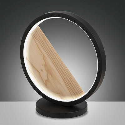Fabas Luce - Natural Essence - Pierre TL LED - Lampe de table de style nordique - Noir - LS-FL-3695-30-101 - Blanc chaud - 3000 K - Diffuse