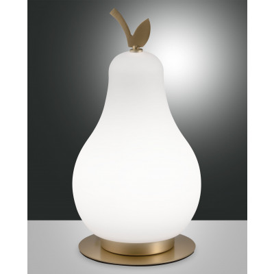 Fabas Luce - Night - Wilma TL LED - Lampe de table colorée - Laiton satiné - LS-FL-3763-30-102 - Blanc chaud - 3000 K - Diffuse