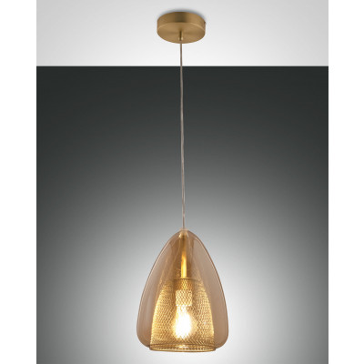 Fabas Luce - Soft - Britton SP - Lampe avec diffuseur en métal et verre - Ambre - LS-FL-3673-40-125