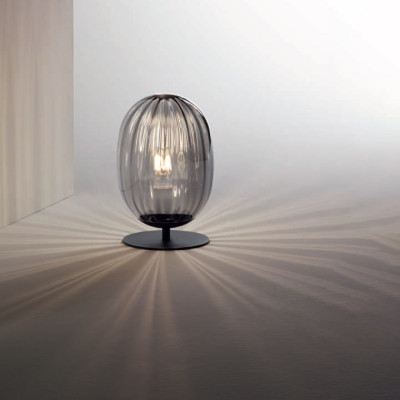 Fabas Luce - Soft - Infinity TL - Lampe de table en verre soufflé - Fumé - LS-FL-3519-30-126