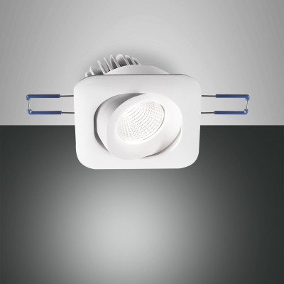 Fabas Luce - Soul - Sigma-2 SQ FA LED - Spot encastrable orientable carré - Blanc - LS-FL-3445-72-345 - Blanc chaud - 3000 K - Diffuse