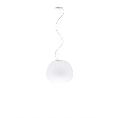 Fabbian - Lumi - Lumi Mochi SP LED L - Lampe à suspension en verre soufflé - Blanc - LS-FB-F07A39-01 - Blanc chaud - 3000 K - Diffuse