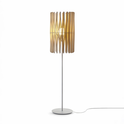 Fabbian - Stick - Stick PT LED M - Lampe de sol moderne - Bois - LS-FB-F23C05-69 - Blanc chaud - 3000 K - Diffuse