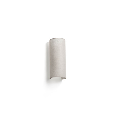Faro - Indoor - Essential - Otton R vertical 2L - Applique avec abat-jour en tissu - Décoration effet lin blanc - LS-FR-66401-103