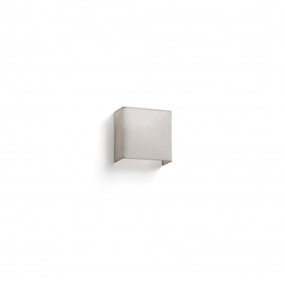 Faro - Indoor - Essential - Otton SQ 200 - Applique avec abat-jour carré en tissu - Décoration effet lin blanc - LS-FR-66400-105
