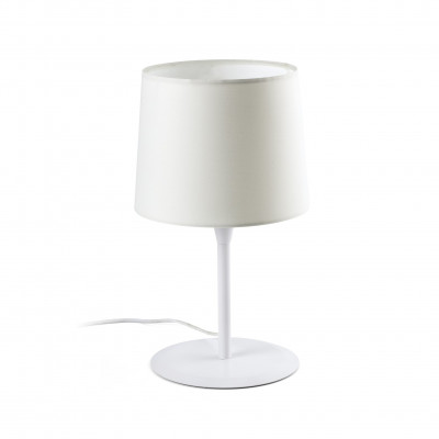 Faro - Indoor - Hotelerie - Conga TL M - Lampe de table avec abat-jour en tissut - Blanc - LS-FR-64310-04