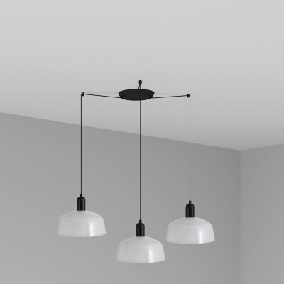 Faro - Indoor - Linda - Tatawin SP M 3L - Lampe suspension avec trois éléments - Noir/Blanc - LS-FR-20340-119-3L