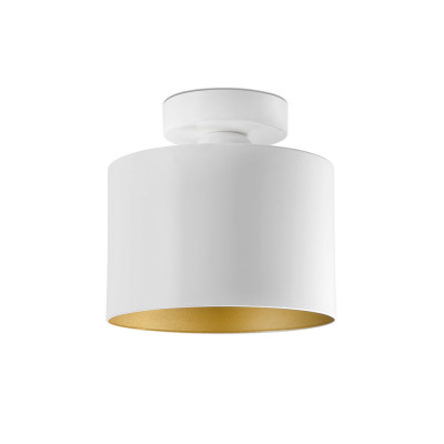 Faro - Indoor - Modern lights - Janet PL - Palfonnier avec intérieur coloré - Blanc/Or - LS-FR-65137