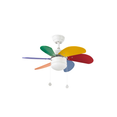 Faro - Indoor - Ventilateurs - Palao E14 VE - Ventilateur avec lumière - Multicolore - LS-FR-33179