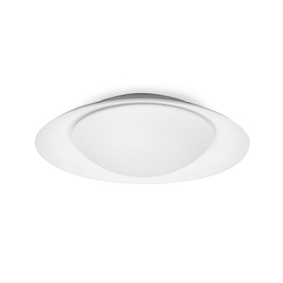 Faro - Indoor - Whizz - Side AP PL L  LED - Lampe de plafond ou murale à LED taille grande - Blanc/Blanc - LS-FR-62144 - Blanc chaud - 3000 K - Diffuse