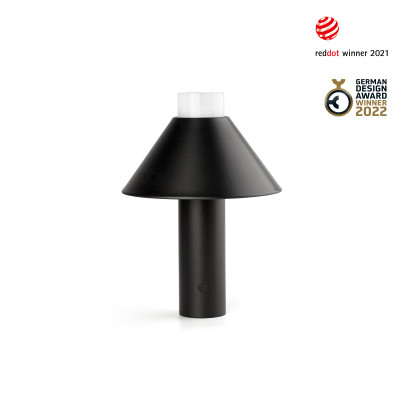 Faro - Outdoor - Portable - Fuji TL LED - Lampe de table rechargeable - Noir mat - LS-FR-74465 - Très chaud - 2700 K - Diffuse