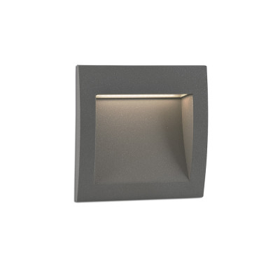 Faro - Outdoor - Sedna - Sedna 1 FA LED - Spot à encastrer LED carré petit - Gris - LS-FR-70146 - Blanc chaud - 3000 K - 70°