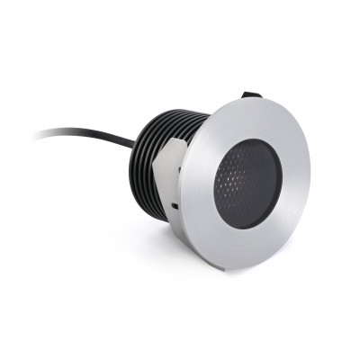 Faro - Outdoor - Tecno - Grund-3 FA LED - Spot LED carrossable taille L - Nickel mat - LS-FR-70729 - Blanc chaud - 3000 K - Diffuse