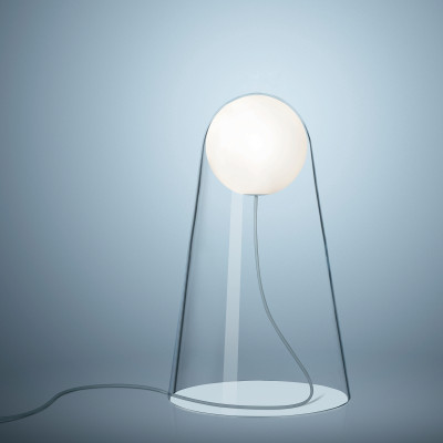 Foscarini - Satellight - Satellight TL LED - Lampe de table design en verre soufflé - Transparent - Très chaud - 2700 K - Diffuse