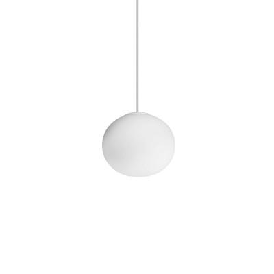 Ideal Lux -  - Cotton SP1 D13 - Lampe à suspension en verre soufflé - Blanc satiné - LS-IL-297781