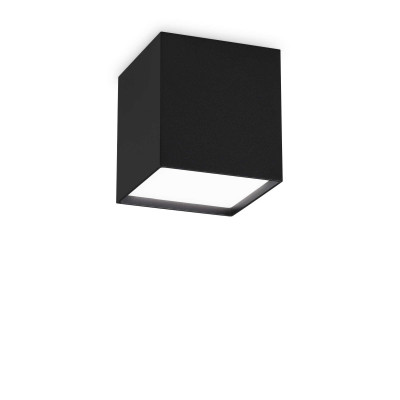 Ideal Lux - Minimal - Kubiko PL - Plafonnier LED - Noir - LS-IL-303314 - Blanc chaud - 3000 K - Diffuse
