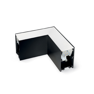 Ideal Lux - Accessoires pour lampes - Fluo Corner - Profil d'angle - Noir - Diffuse